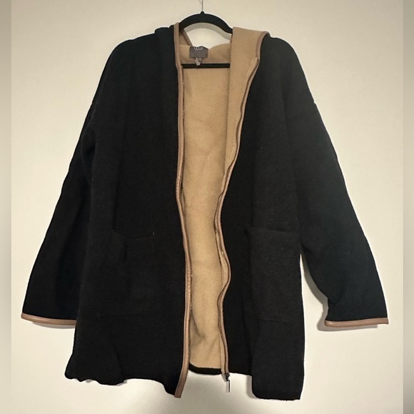 Lysse Jackets & Blazers - lysse sweater jacket black/gray and tan size L/XL